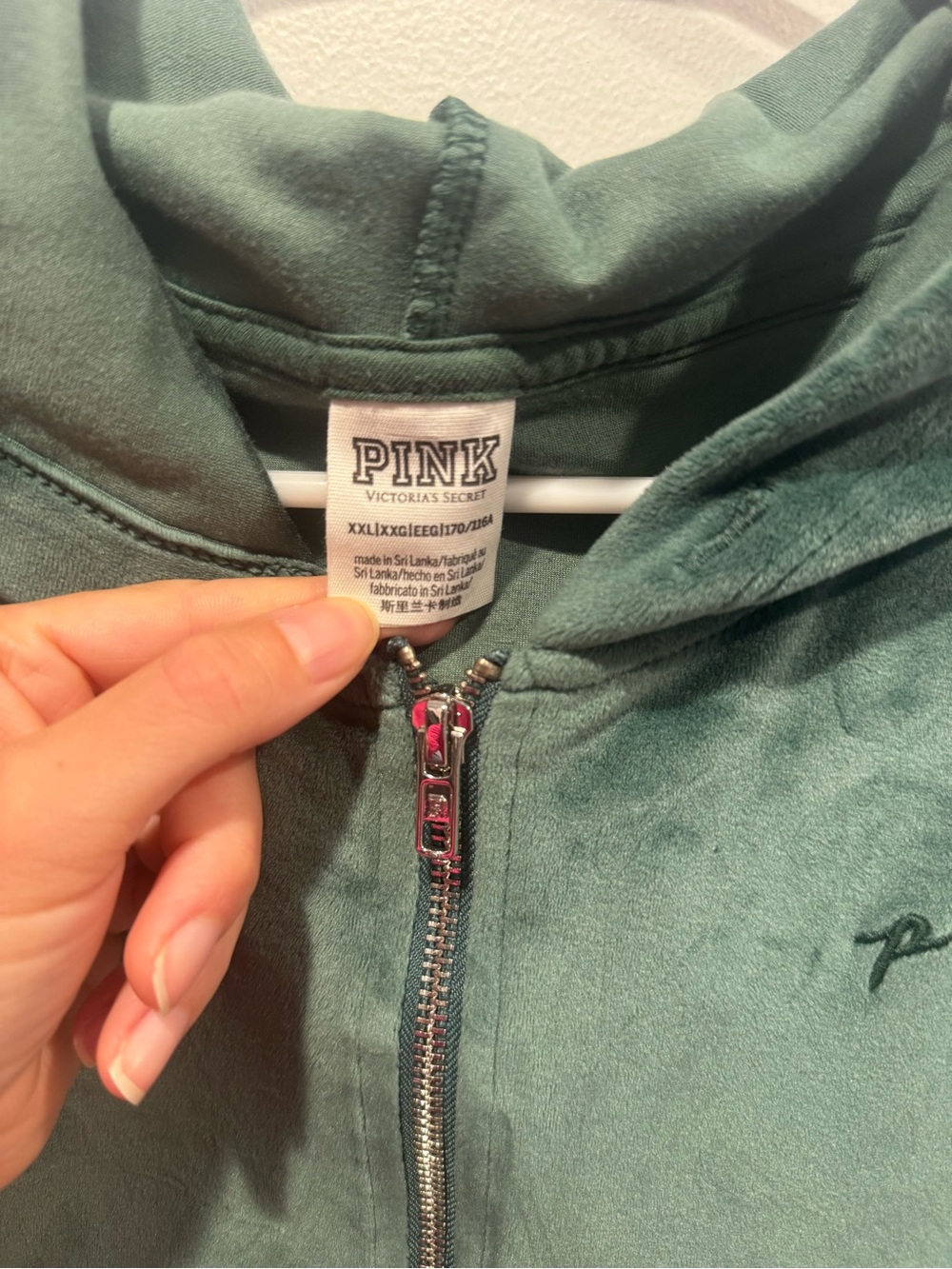 Victoria's Secret PINK Velour Zip-Up Hoodie - Picture 3 of 7